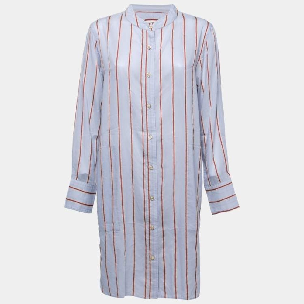 Isabel Marant Etoile Yucca Button Down Shirt / Dress Blue - Size 8/38 - Picture 2 of 8